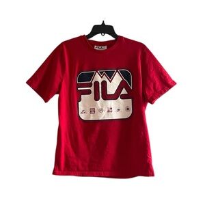 Fila Red Tee with Bold Logo